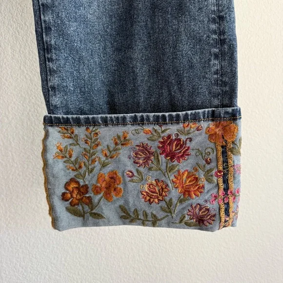 Free people Driftwood Charlee Cuffed Jeans Oshibana - Picture 4 of 9